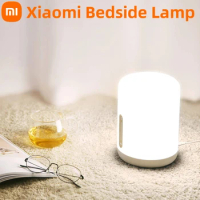 Original Xiaomi Mijia Bedside Lamp 2 Smart Colorful Light Voice Control Touch Switch Mi Home App Led Bulb For Apple Homekit