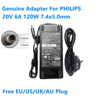 Genuine 20V 6A ADPC20120 AC Adapter 7.0mm For PHILIPS AOC PD2710QC BENQ EX3203R EX3501R EX3501-T Monitor Power Supply Charger