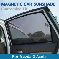 Car Front Rear Window Sunshade Mesh Window Sun Visor Shield Sunshade Protector Magnetic for Mazda 3 Axela 2019 2020 2021