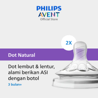 Philips Avent | Dot Bayi Botol Susu | Natural | Dot Tidak Bingung Putting | 3M+ | SCF653/23