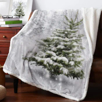 Christmas Snow Christmas Tree Cashmere Blanket Winter Warm Soft Throw Blankets for Beds Sofa Wool Blanket Bedspread