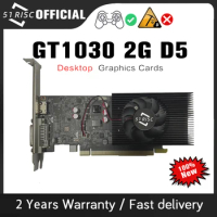 SHELI 51RISC New NVIDIA Graphic Cards GT 1030 GDDR5 2G Computer 64bit Nvidia GPU Desktop Video Card Gaming DVI MAXSUN Full New N