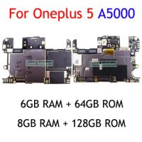 Tested 6GB+64GB 8GB+128GB Unlocked Main board For Oneplus 5 A5000 motherboard mainboard Flex Circuits Cable