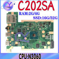C202SA Laptop Motherboard For ASUS C202 C202SA Mainboard With 2G/4G-RAM SSD-16G/32G DDR3L REV:2.0 100% Test Working Well