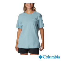 Columbia 哥倫比亞 女款-Break It Down有機棉短袖上衣-湖水藍 UAR03200AQ