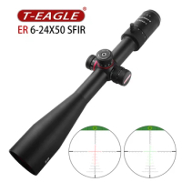 T-EAGLE Riflescopes ER 6-24X50SFIR Tactical Optic Sight Green Red Illuminated Hunting Scopes Rifle Scope Sniper Airsoft Air Gun