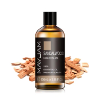 100ML Sandalwood Pure Natural Essential Oil Diffuser Lavender Jasmine Eucalyptus Frankincense Mint Orange Lemon Ylang Aroma Oil