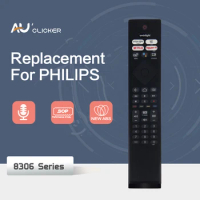 Voice TV Remote Control Ambilight For Philips 8500 8506 pus85 Series 43PUS8506 58PUS8506 UHD LED Android TV with 3-sided