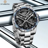 Luxury Skeleton Watch Automatic Mechanical Wristwatches Men 43mm Miyota 82S0 Movement 50m Waterproof Sports Watches STARKING New