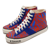 Royal Elastics 休閒鞋 Zone HI 男鞋 藍 紅 鞋帶款 花紋 動物紋 高筒 帆布鞋 #DAMUR 00921225