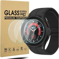 3PCS Tempered Glass for Samsung Galaxy Watch 5 Pro 45mm Waterproof Tempered Screen Protector Film for Watch 5