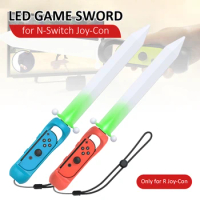 2022 New LED Game Sword for Nintendo Switch OLED Joy-Con Hand Grip Sword Support The LD of ZD/ Skyward Sword HD Games