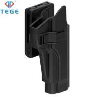 TEGE-Military Tactical Airgun Case, Police Pistol Holster, Auto Adjust Handgun Shell, Plastic Beretta 92FS M9 Chiappa M9