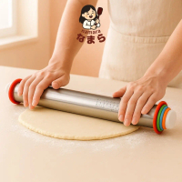 NAMARA Adjustable Rolling Pin – Penggiling Adonan Stainless 4 Ukuran, Presisi & Serbaguna