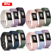 3pcs Strap for Fitbit Charge 2 Band TPU Watchband Bracelet for Fitbit Charge 2 Strap Wristband Smartwatch Replacement Bands