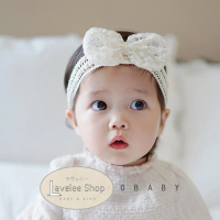 Lavelee Shop | JP22 Bandana Bayi Headband Circle Ribbon Jumbo / Bando Kain Baby Premium Import Pita 