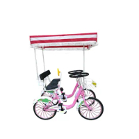 2pcs/lot Two Seater Pedal Adult Tourist Tricycle Road Tandem Bike Sightseeing Bicycle for Sale