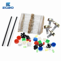 1 sets EGBO Handy Portable Resistor Kit for Arduino Starter Kit UNO R3 LED potentiometer tact switch pin header