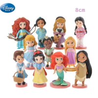 Herocross Disney Pvc Snow White Action Figures Cute Cartoon Mini Princess Mermaid Toys Models Girls Gifts