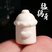 猛犸牙雕刻小奶瓶隔珠背云佛珠吊墜掛墜星月金剛菩提手串DIY配飾