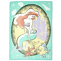 【震撼精品百貨】The Little Mermaid Ariel小美人魚愛麗兒 手繪圖案成人用雙人毛毯L-小美人魚#65859 震撼日式精品百貨