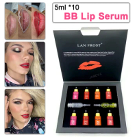 10 vials 5ml BB Lip Ampoule Serum Stayve Lips Cherips Beginner Ampoule Pigment Permanent Makeup Lip Blush Gloss Moisturing Dying