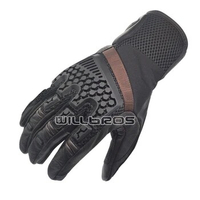 Motorcycle Gloves Motocross Cycling Leather Guantes MTB BMX Bike Offroad Street Moto Riding Brown Luvas For Men