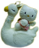【震撼精品百貨】Hello Kitty 凱蒂貓 絨毛娃娃玩偶 25周年紀念天鵝  震撼日式精品百貨