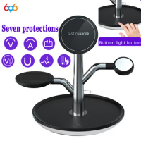 3 in 1 Magnetic Wireless Charger Fast Charging Station For IPhone 11 12 Pro /Max Chargers For Apple Watch Airpods Pro