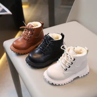 Botas Kids Leather Ankle Boots Waterproof Children Chelsea Boot Fashion Toddler Snow Boots Casual Shoe Girls Boots Winter Shoes