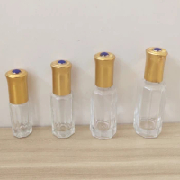 3ml 6ml 10ml 12ML Octagonal Glass Bottle Roll on Bottle, Perfume Roller Bottles, Essential Oil Packaging