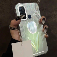 Untuk VIVO Y50 / Y30-4G / Y30i Sarung Keras mewah, Cangkang Bulu, Tulip, Bunga Semua Termasuk, Sarun