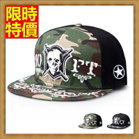 鴨舌帽嘻哈帽-酷炫骷髏頭刺繡時尚迷彩男女帽子2色71k25【獨家進口】【米蘭精品】