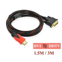 DVI 24+1 to HDMI Cable HDMI TO DVI D Male To HDMI-Compatible Cable High Speed HDTV Compatible DVI Digital Audio Cable