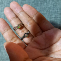 Oval Stone rings adjustable
