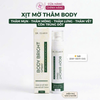 Xịt Mờ Thâm Làm Trắng Da Body Bright Spray DR.CLARIV 120ml  - Giảm Thâm Mụn Mông Đầu Gối Vết Côn Đốt