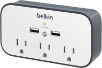 New Belkin  Wall Surge Protector  - 3  One Socket  Belt  2  个  USB  Port Bracket  Advanced Protectio