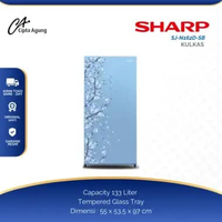 SHARP SHINE DANDELION KULKAS ES 1 PINTU 133L 133 LITER SHARP SJN162DSB SJN 162D SB SJN 162 DSB SJN16