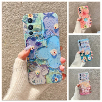 Ready Stock New Phone Case for vivo V23 5G INS Oil Painting Flowers Silicone Protective Soft Cover casing