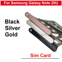Black Silver Gold For Samsung Galaxy Note 20 Ultra Note20U Single Dual Sim Tray Card Holder Socket Slot Repair Replacement Parts