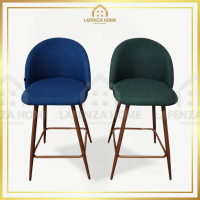 LafenzaHome Nordic Island Chair Bar Chair Eames chair Cushion Bar Stool High Backrest barstool