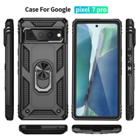 Shockproof Cover For Google Pixel 7 Pro Case Pixel 7 Finger Ring Holder Phone Case For Google Pixel 7 Pro Pixel7 7Pro Funda Capa