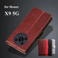 Honor X9 Luxury Wallet Case for Huawei Honor X9 X9a 5G Pu Leather Case Flip Phone Cover Card Holder Holster Phone Shell Fundas