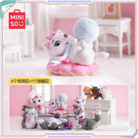 Miniso Disney Fluffy Cat Series Blind Box Figure Kawaii Anime Mysterious Surprise Box Fluffy Cat Guess Bag Toy Festival Gift