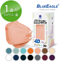 【藍鷹牌】N95 4D立體型醫療成人口罩 30片x1盒(14色可選)
