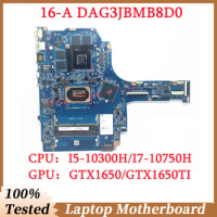 For HP 16-A M02035-001 M02035-601 With I5-10300H/I7-10750H CPU DAG3JBMB8D0 Laptop Motherboard GTX1650/GTX1650TI 100% Tested Good