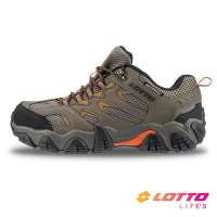 【LOTTO 義大利】男 REX D低筒防水透氣登山鞋(岩灰綠-LT2AMO6305)