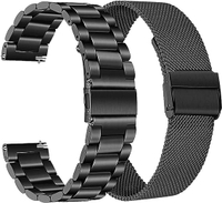 E ECSEM สายรัดข้อมือสำหรับ TOZO S6 & TOZO S5 & TOZO S3สายคล้องคอRepment ปรับตาข่ายห่วงสแตนเลสโลหะสำห