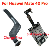 Original Charging Board For Huawei Mate 40 Pro Mate40 Pro USB Plug Fast Charge Board SIM Card Slot Tray Holder Microphone Mic