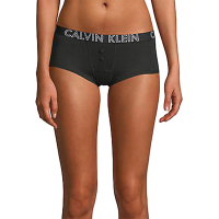 Calvin Klein 女內褲 高彈力棉質女性平口褲/四角褲CK內褲-黑色